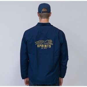 Sprints Coaches Jacket (Unisex) XL Navy Gold Embroidered Athletic Apparel